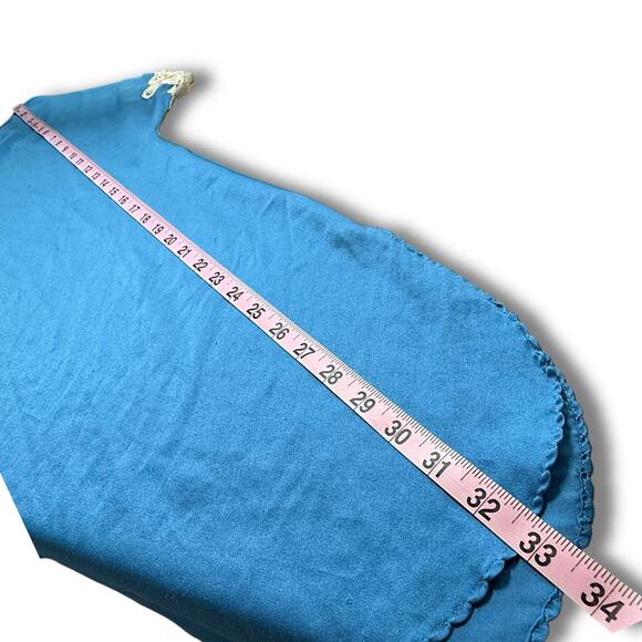 VTG 60s Light Royal Blue Slip Dress Lace Trim Cap Sleeve USA Union Made Small - Picture 9 of 16